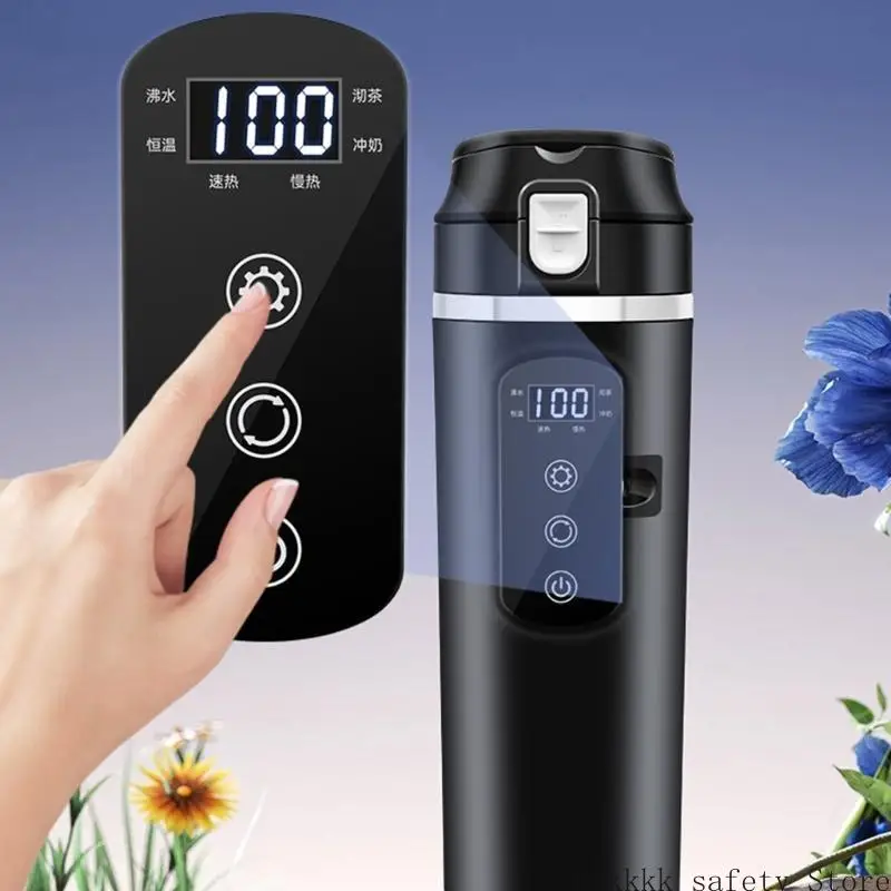 XXFF 500ml 자동차 난방 컵 스테인레스 스틸 전기 자동차 여행 난방 컵 12V 24V