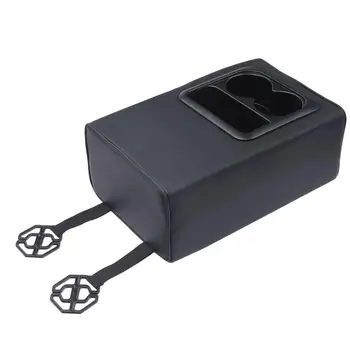 Cuscino rialzato per bracciolo auto, supporto confortevole per sedile posteriore, bracciolo con portabicchieri e doppie tasche per sedile posteriore
