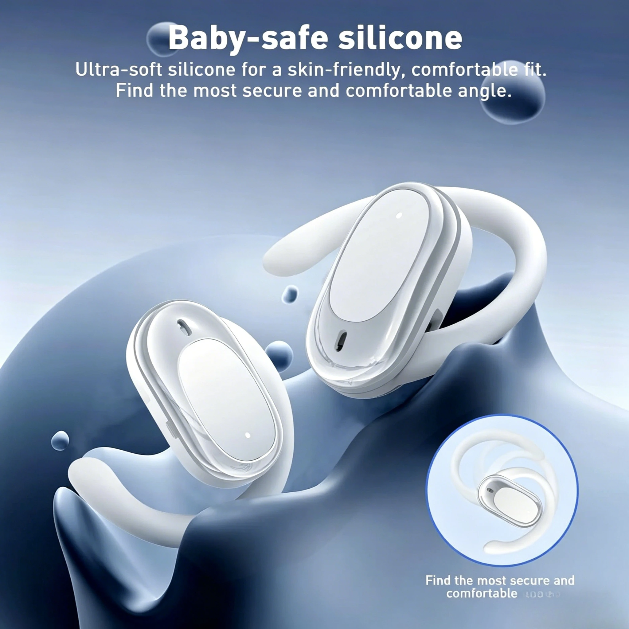 OWS Earphones Over-Ear Open-Ear Wireless Bluetooth 5.4 Headphones Style Noise Cancellation Rotatable Feature With Mic Audi 5 OWS Earphones Over-Ear Open-Ear Wireless Bluetooth 5.4 Headphones Style Noise Cancellation Rotatable Feature With Mic Audi 5