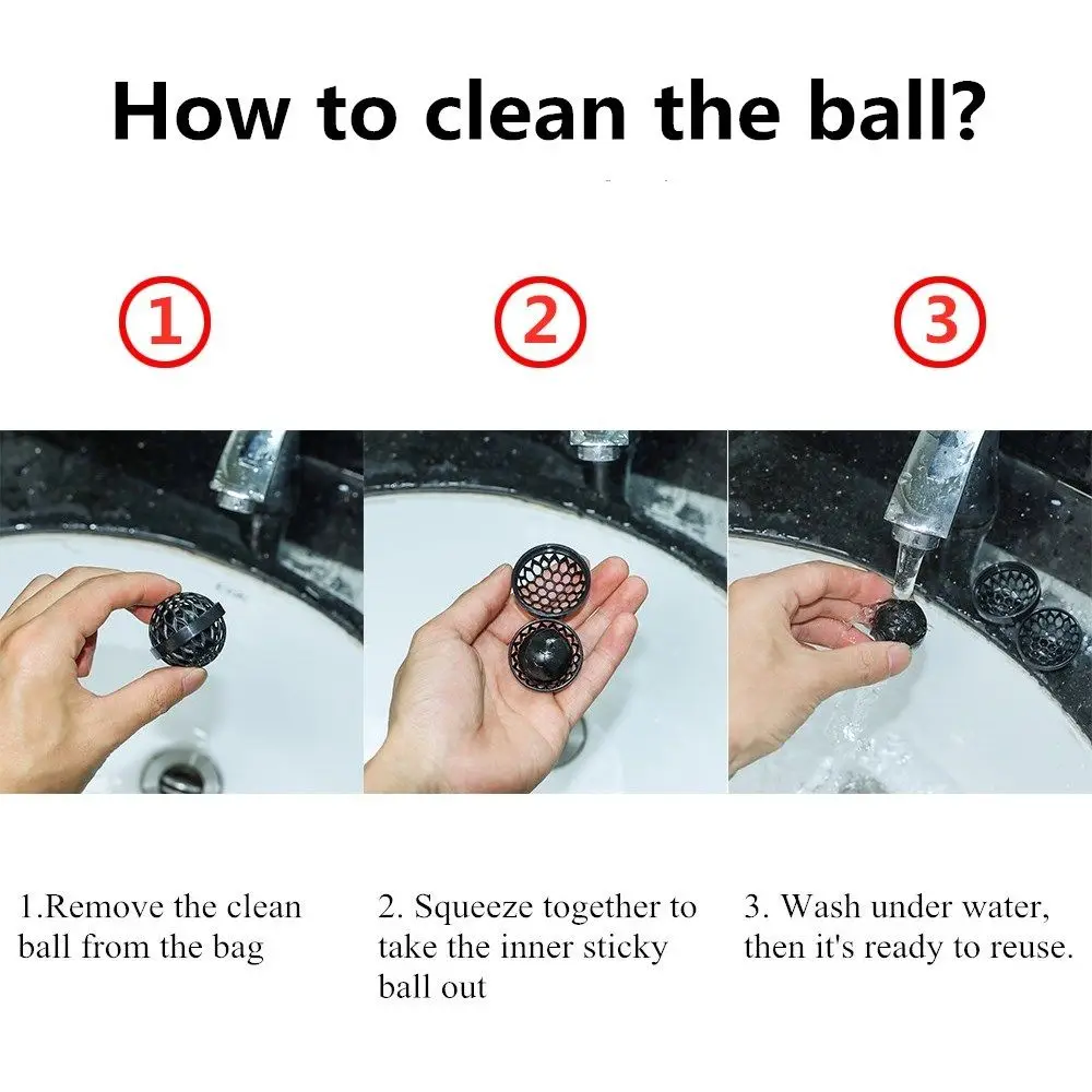 Creative Picks Up Dust Dirt Crumbs Purse Bag Backpack Clean Ball Sticky Inside Ball Inner Sticky Ball Keep Bags Clean Dropship