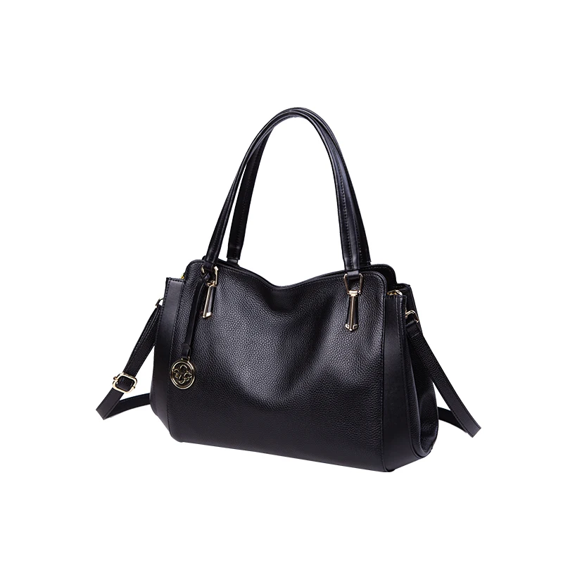 Fashion High Quality First Layer Cowhide Large Capacity Handbag For Women Simple Multi-functional Single Shoulder Crossbody Bag