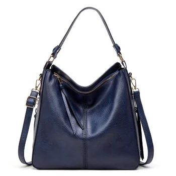Borsa Hobo in Pelle, Borse da Donna, Borse a Spalla Femminili per il Tempo Libero, Borse alla Moda Vintage, Borsa Tote di Grande Capacità