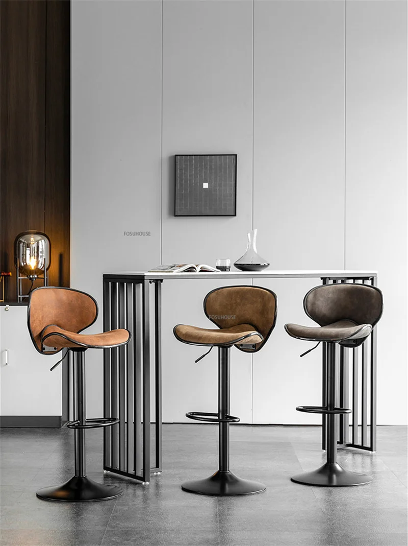  LRXG Silla de bar taburete de acero inoxidable, de poliuretano  de alta rotación, puede levantar silla de comedor giratoria de 360°,  barandilla de café, té, cocina (color blanco) : Hogar y