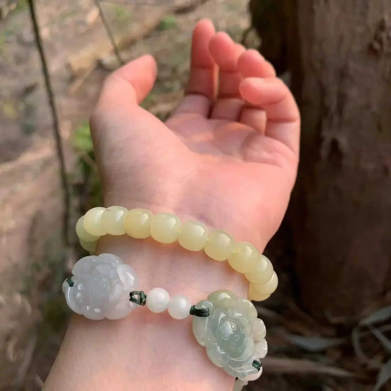 8MM Natural Green Hetian Jade Bracelet Women's Bracelets Jewelry For WomenNephrite Jewelry Wholesale Natural Stone