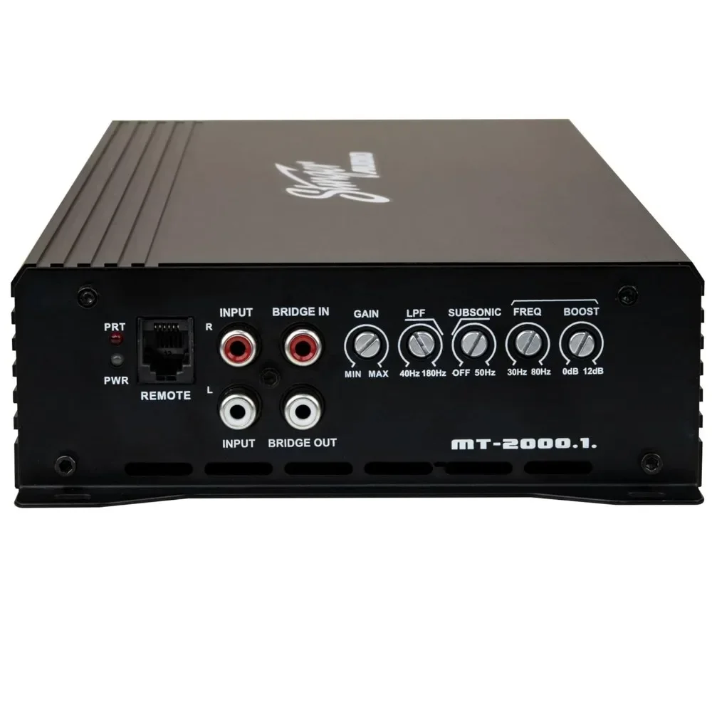 NEW-Audio MT20001 1-Channel Monoblock 2000 Watt RMS Car Audio Subwoofer Amplifier w/Remote Control Bass Knob, Class D, Hexfet Mo