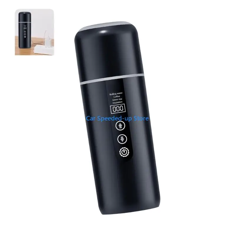 캠핑 도로 여행을 위한 X5XF 절연 차량 여행 커피포트 500ml USB 추진 가열 컵