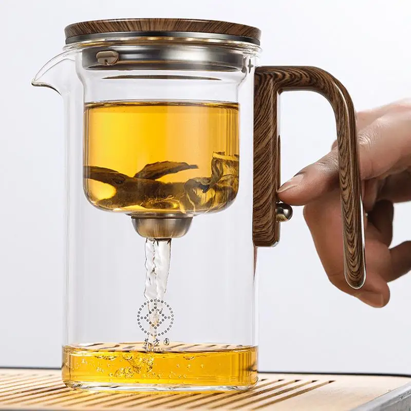 Water Separation Glass Teapot with Detachable Infuser