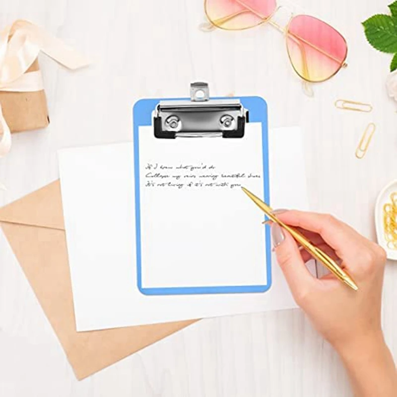4Inch X 6Inch Mini Clipboard Clip Board Notepads Clipboard Memo Size Pocket Plastic