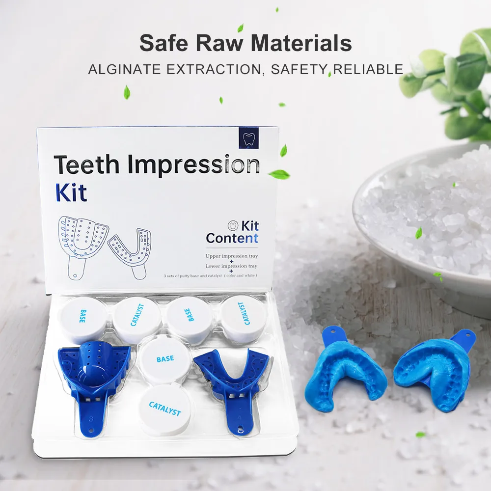 suprimentos dentista silicone dental impressão material dicas de mistura dental alginato impressão massa para coroa bandeja molde kit