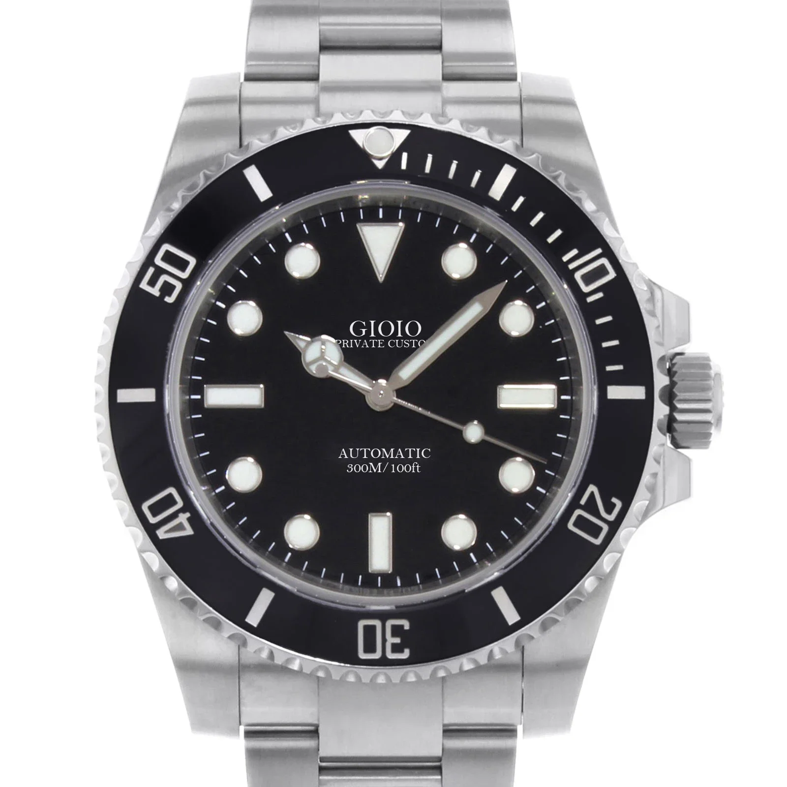 

Men automatic mechanical watch black blue Ceramic