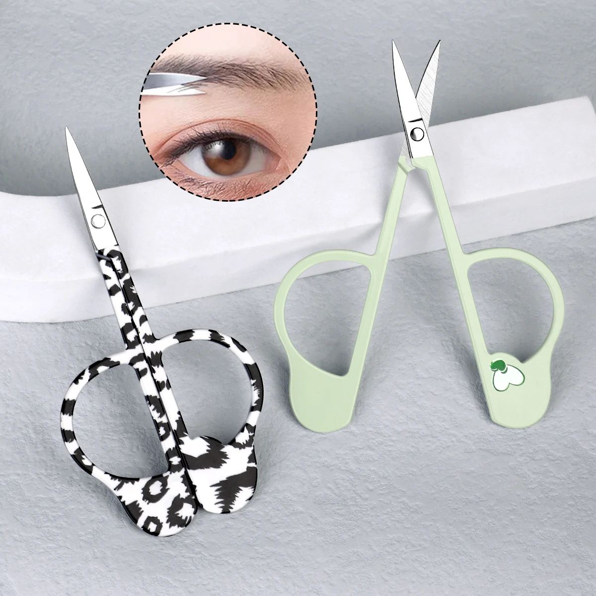 3pcs stainless steel eyebrow scissors, equipped with scissors, eyebrow trimmer and tweezers, create exquisite eyebrows.