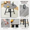 Round Dining Table Set for 4, Round Kitchen Dining Table and Chairs Set for 4,42" Modern Dining Room Table Set for 4 5