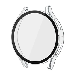 Premium Tempered Glass Protective Bumper Cover for Smartwatch - All-Around Protection (Clear)