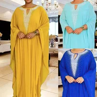 2024 African Wedding Party Dresses for Women Autumn Fashion 3/4 Sleeve Plus Size Long Maxi Gowns Dashiki African Clothing 1