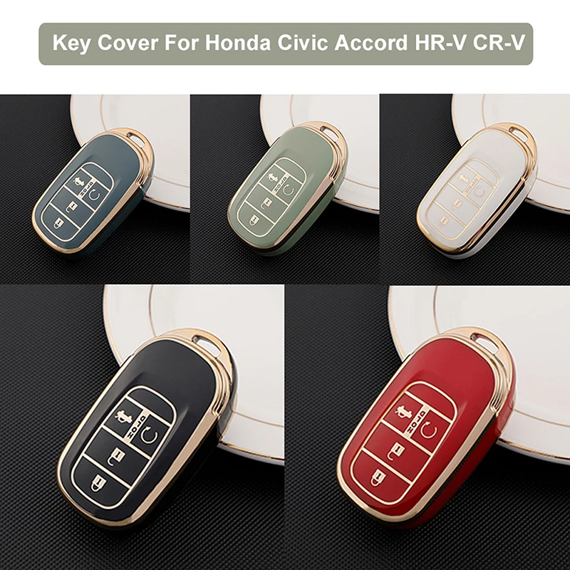 4 Buttons Tpu Car Key Case Cover Shell Protection For Honda Civic