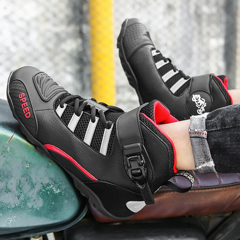 Motorcycle Shoes Waterproof Off-road Traction Motorcycle Cycling Shoes Men Women Four Seasons Outdoor Leisure Sports motorcycle shoes