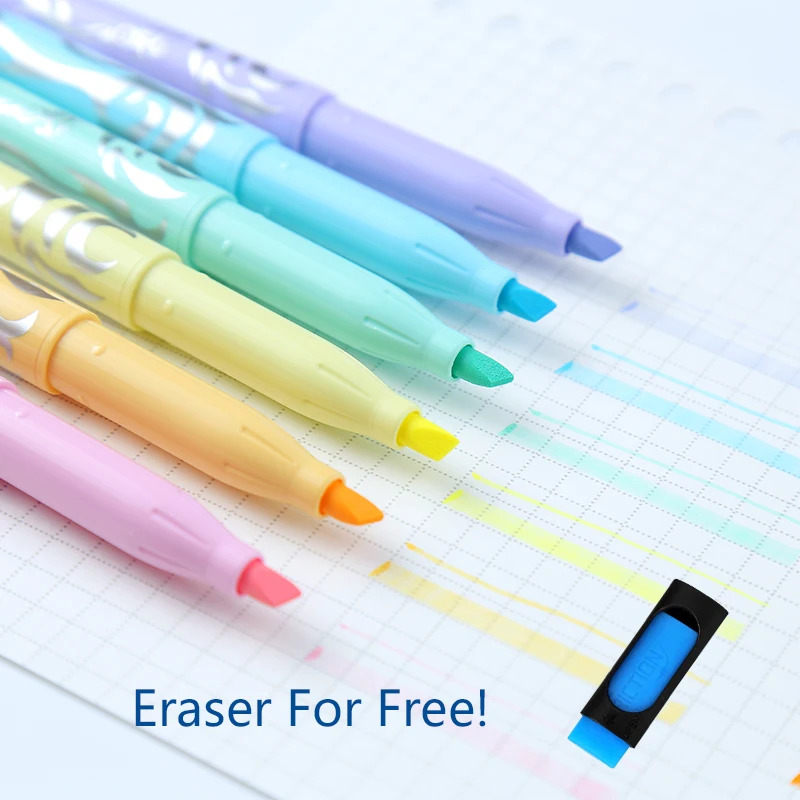 Pilot FriXion-rotuladores borrables, 6 piezas, Resaltadores Pastel, bolígrafo borrable de Color suave, papelería bolígrafos de álbum de recortes para la escuela - AliExpress Suministros para oficina y escuela