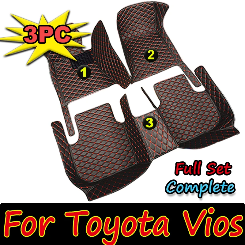 

For Toyota Vios Yaris 2022 2021 2020 2019 2018 2017 2016 2015 2014 Car Floor Mats Interior Accessories Auto Carpets Custom