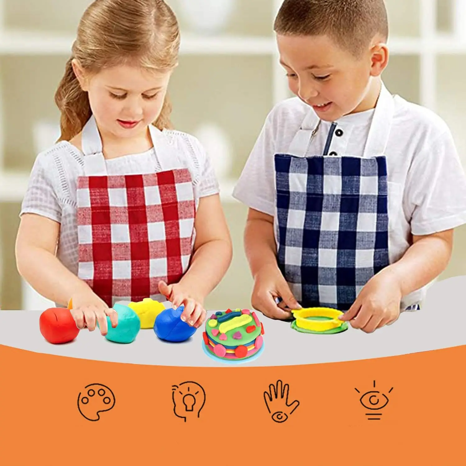Plasticine Model Playdough Tools Set for Kids 3D Syringe Roller Impression Moulds Play Dough Tools Kit Clay Craft Toys Gift 4