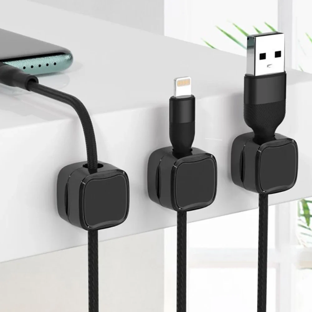 6Pcs Holder Adhesive Wire Keeper Cord Cable Magnetic Cable Clip thumbnail 5