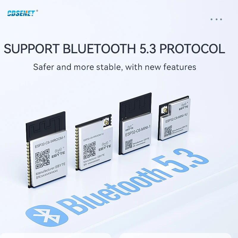 블루투스 와이파이 IOT SoC 모듈, CDSENET ESP32-C6-MINI-1, 20dbm, 200m, WIFI6 BLE5.3 ESP32-C6, MQTT IPV6, 4M 플래시 AT 커맨드 PCB, 2.4