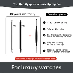 Maikes Premium Quick Release Stainless Steel Spring Bars - 23mm (2pcs Quick Release)