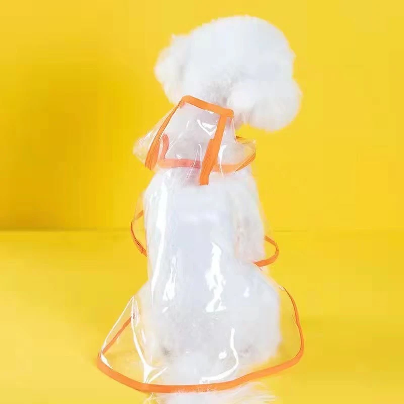 thumbnail image 1 of Chubasquero transparente para perros y cachorros, chaqueta impermeable con capucha para mascotas, ropa de PVC suave para perros pequeños, poncho de lluvia para cachorros, 1 of 5