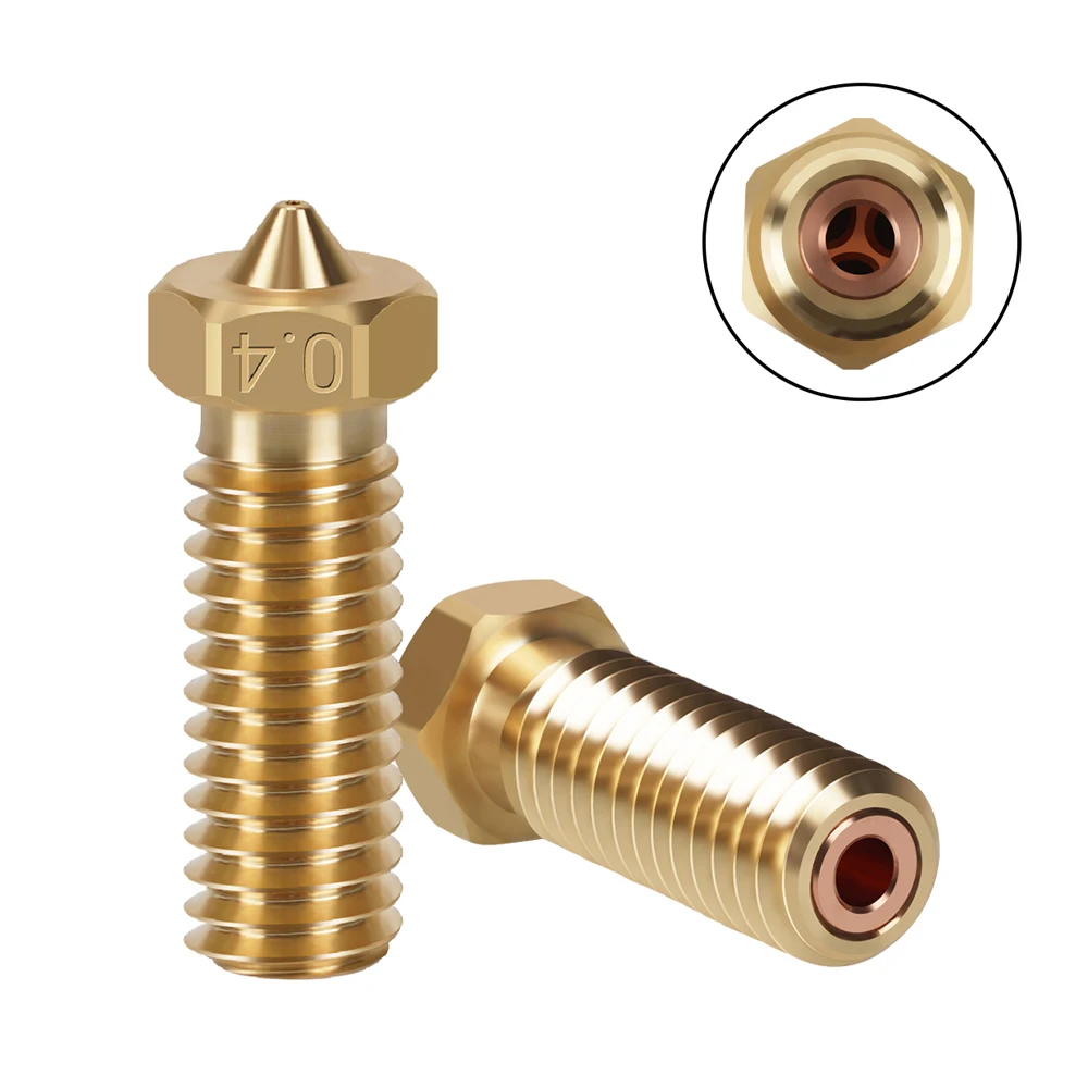 CHT Volcano Nozzle 0.4/0.6/0.8mm Brass Nozzles High Flow Three-eyes Print Head For Ender 3 1.75mm 3D Printer Accessories