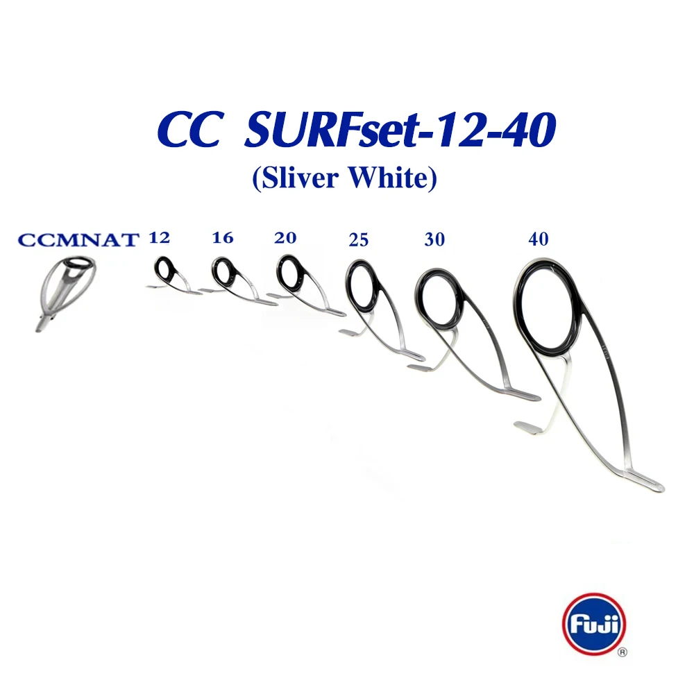 Original FUJI KW guide Kit Heavy Surf Fishing Rod Set combo