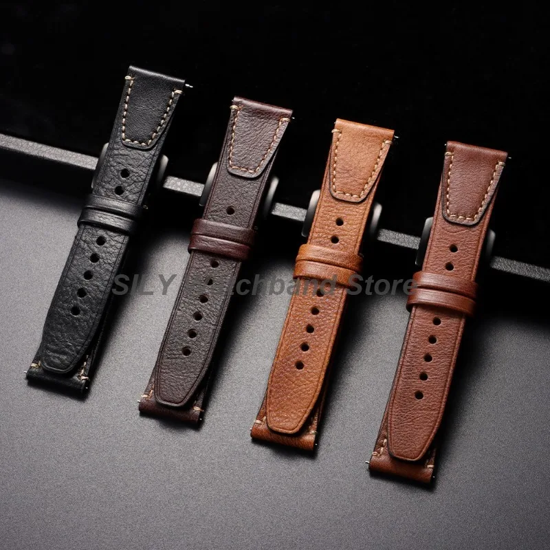Premium Leather Watchband - Quick Release Strap