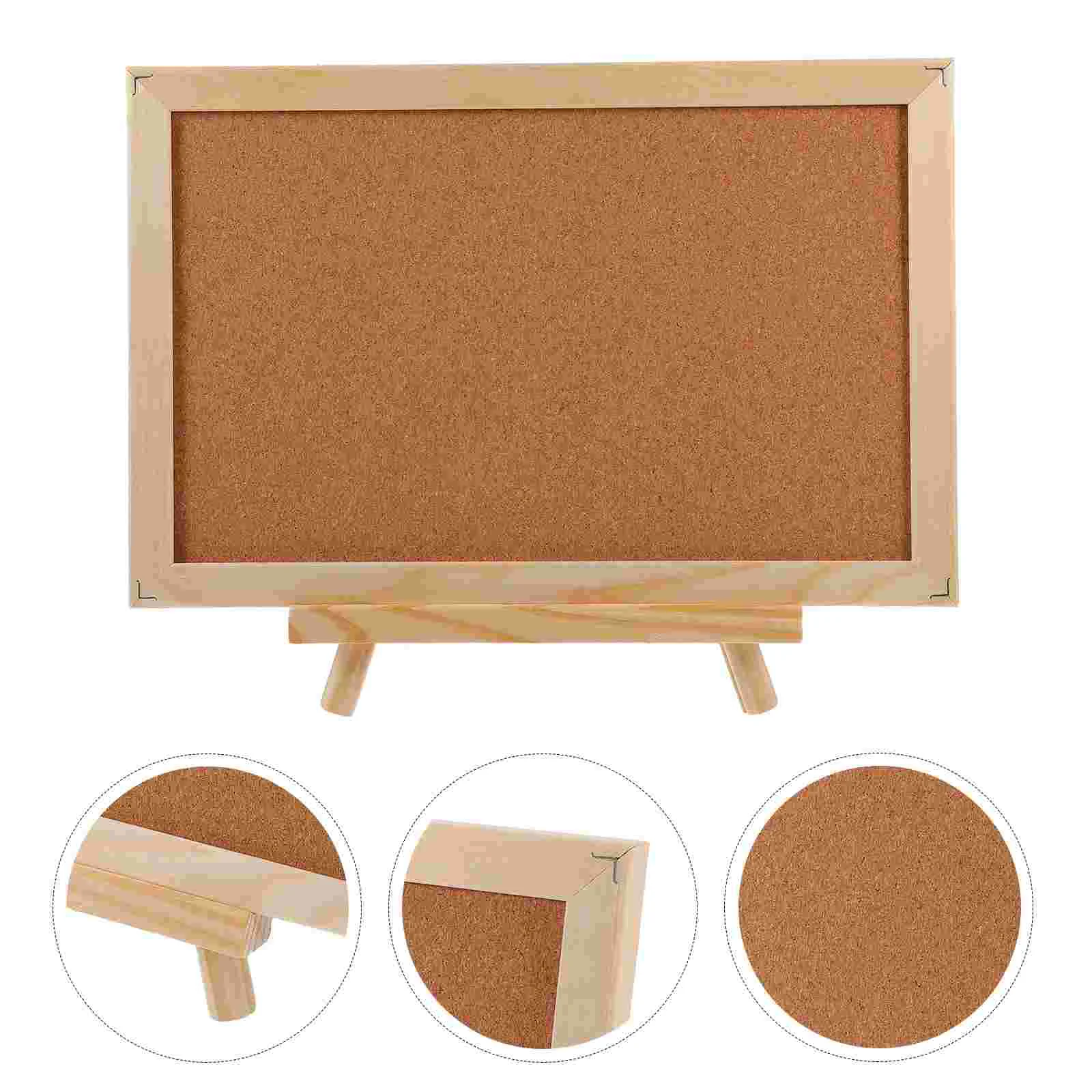Board with Easel Stand Wood Easel Display Stand Framed Cork Board Wood Tripod Easel Cork Display Board Notice Board Small
