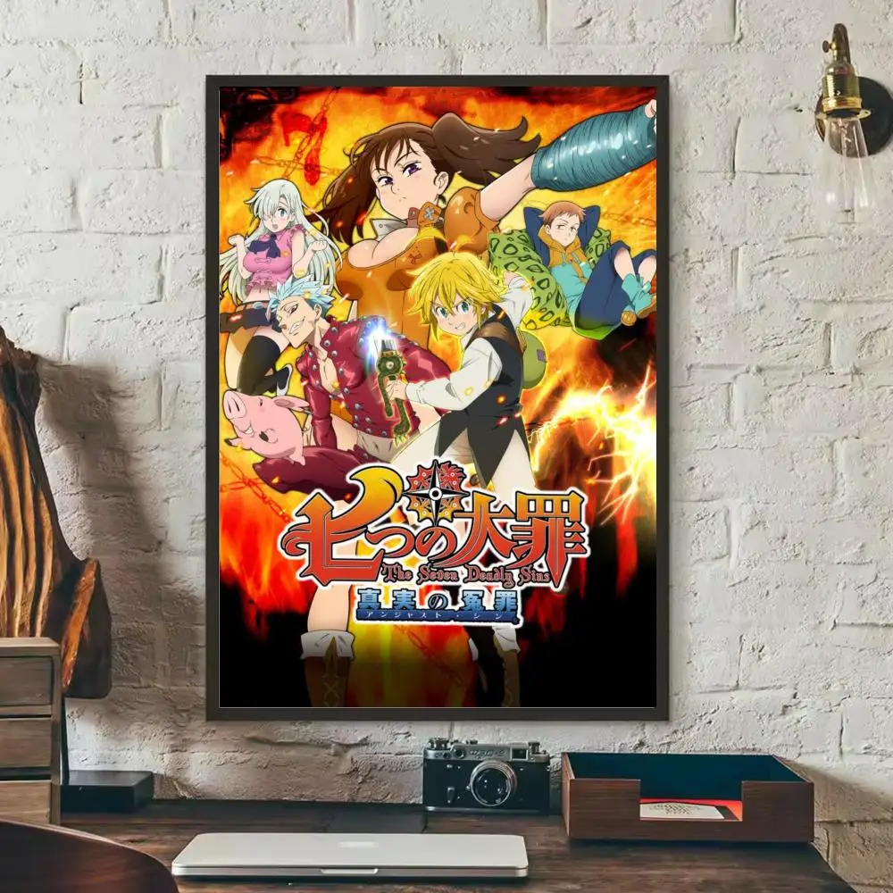 Stylish S-Seven D-Deadly Sins Decorative Poster for Home, Restaurant, and Office Wall Art