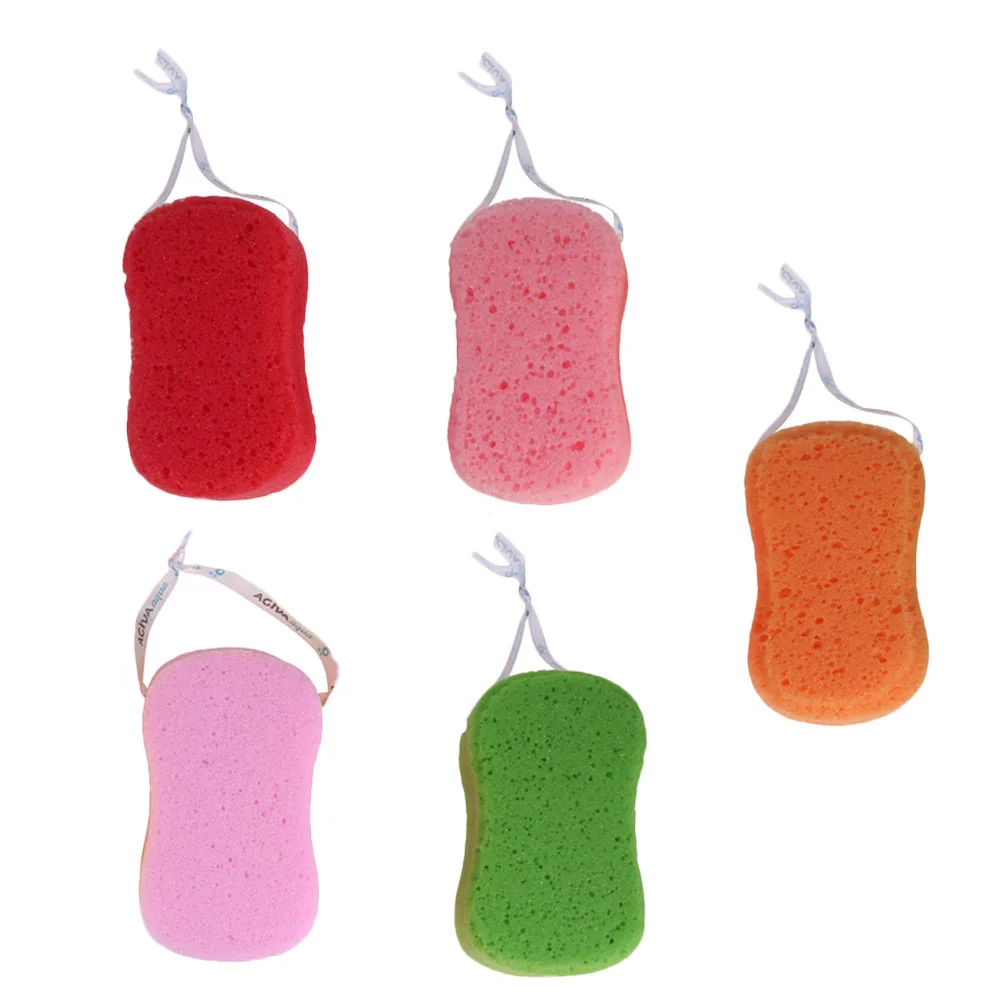 

5Pcs Practical Body Clean Sponge Bathing Back Scrubber for Home Random Color