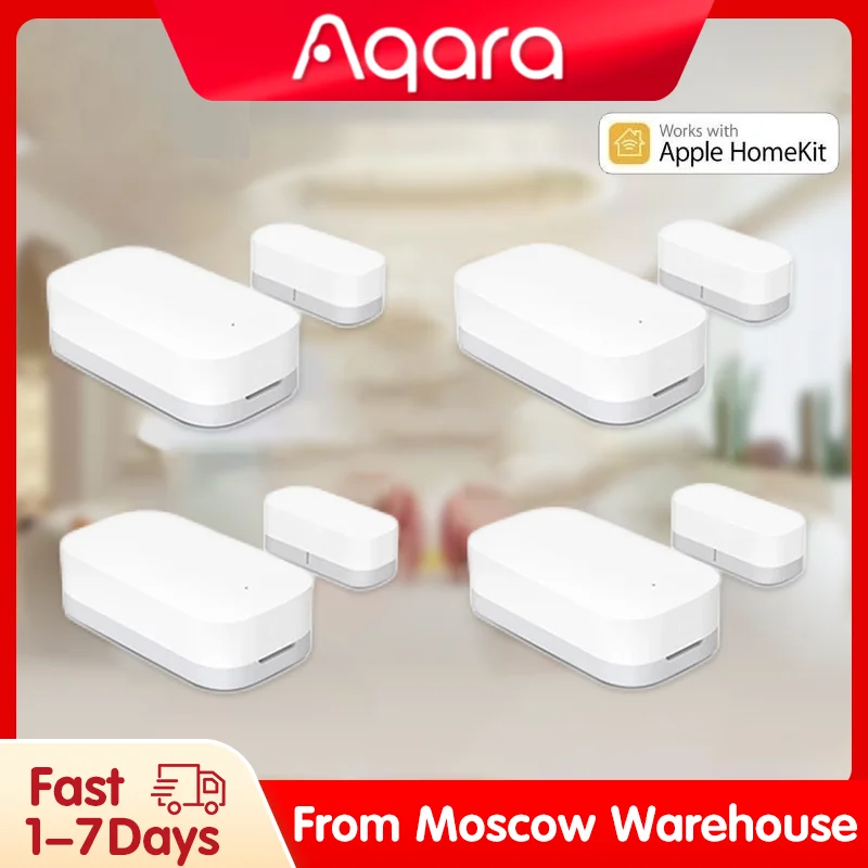 Sensor de Porta e Janela Aqara Zigbee Mccgq11lm Alarme Inteligente Trabalhe com o Aplicativo Xiaomi Home Mijia Gateway Homekit