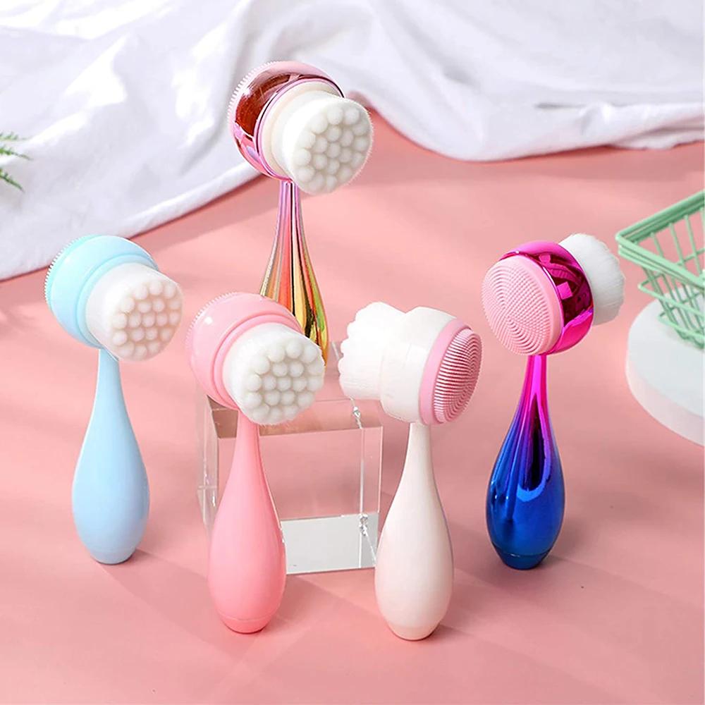Face Cleanser Brush 2 in 1 For Cleansing Exfoliating 3D