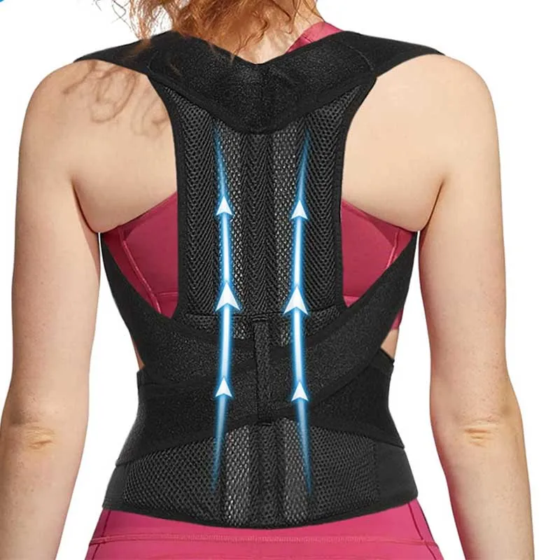 

Back Posture Brace Shoulder Lower Upper Corrector Lumbar Support Men's Women's Breathable Adjustable Belt Trainer Pain Relief