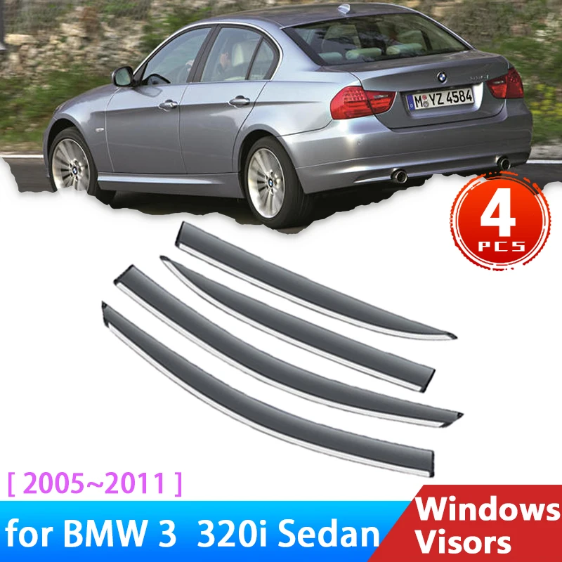 

Deflectors for BMW 3 Series 320i Sedan E90 2005~2011 2010 Accessories Windshield Car Side Window Visors Awing Trim Rain Eyebrow