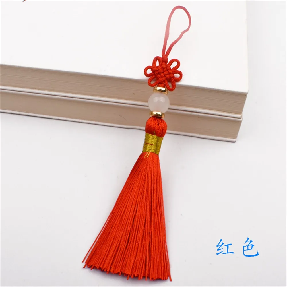 2 ~ 19 stücke Chinesische Knoten Seide Quasten Jade Perlen Quaste DIY Handwerk Geschenk Schmuck Machen Ohrringe Zubehör Kleidung Anhänger decor – Detail 17