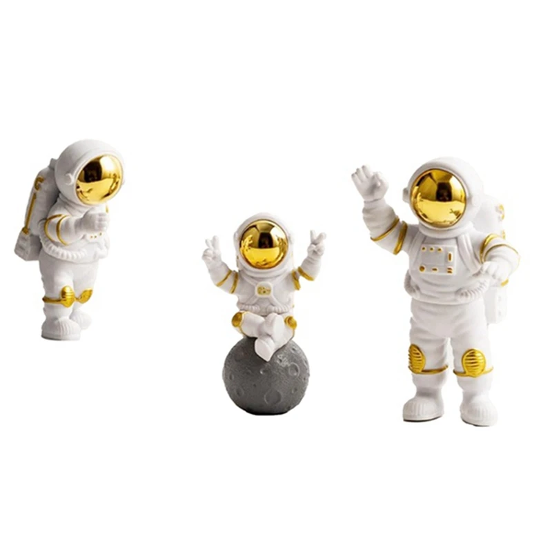 

3Pcs Astronaut Decor Cute Model Little Astronaut Car Living Room Desktop Decoration Decoration Birthday Gift