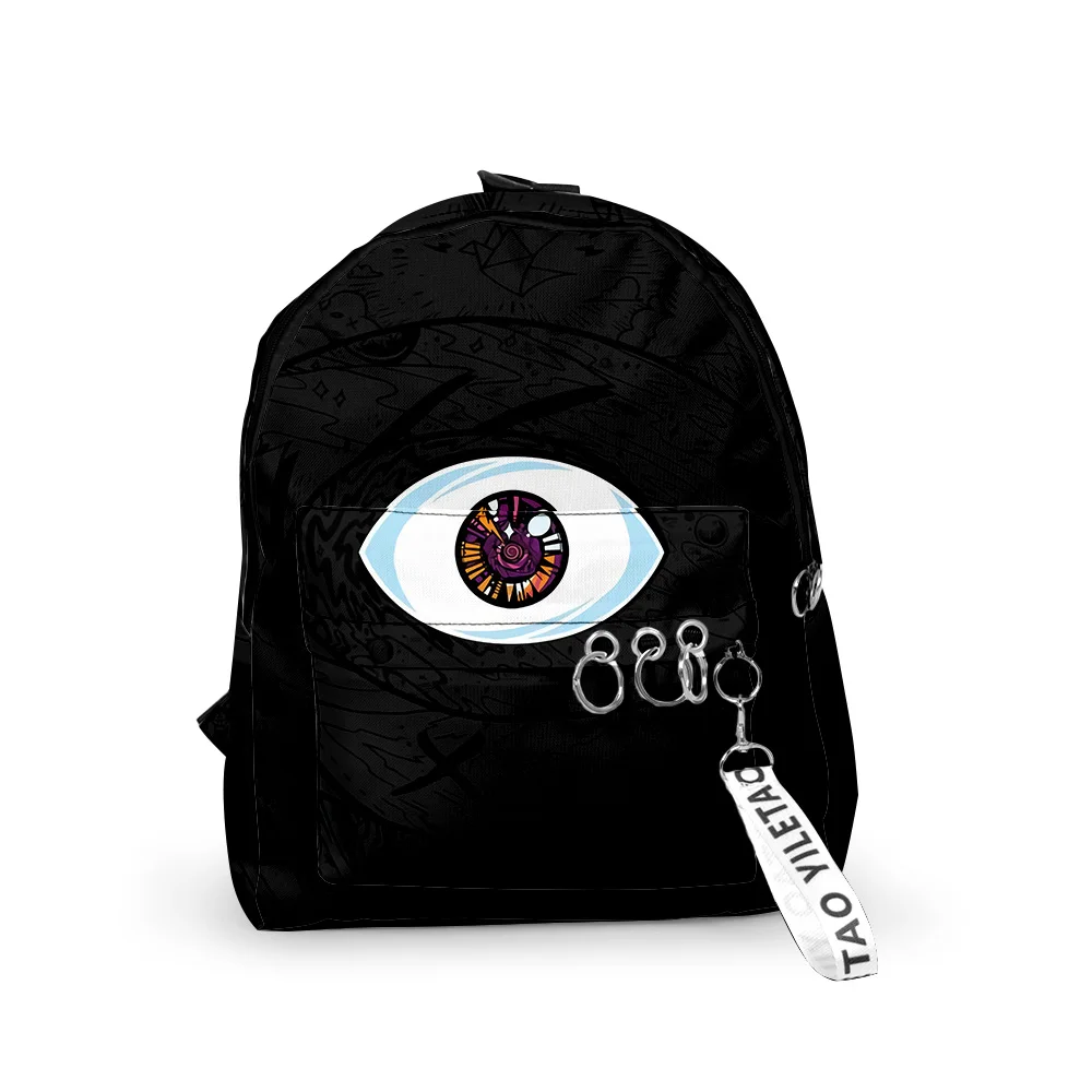 Hip Hop Youthful Bad bunny Notebook School Bags Notebook Backpacks 3D Print Oxford Waterproof Key Chain Small Travel Bags 3
