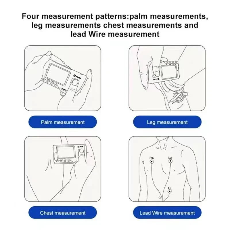 Portable Handheld ECG Whole Body Diagnostic Health Test Scanner Station 12 Lead ECG Health Machine Analyzer