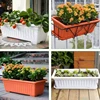 1Pc Resin Rectangular Planting Pot with Drainage Hole Vegetable Flower Planter Home Garden Plant Tray Perfect for Indoor Outdoor 1