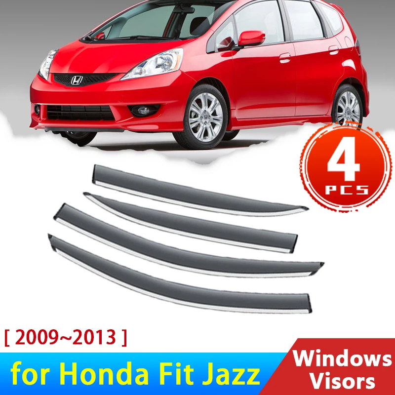 Car Side Window Visors For Honda Fit Hatch Jazz Ii 20092013 2010