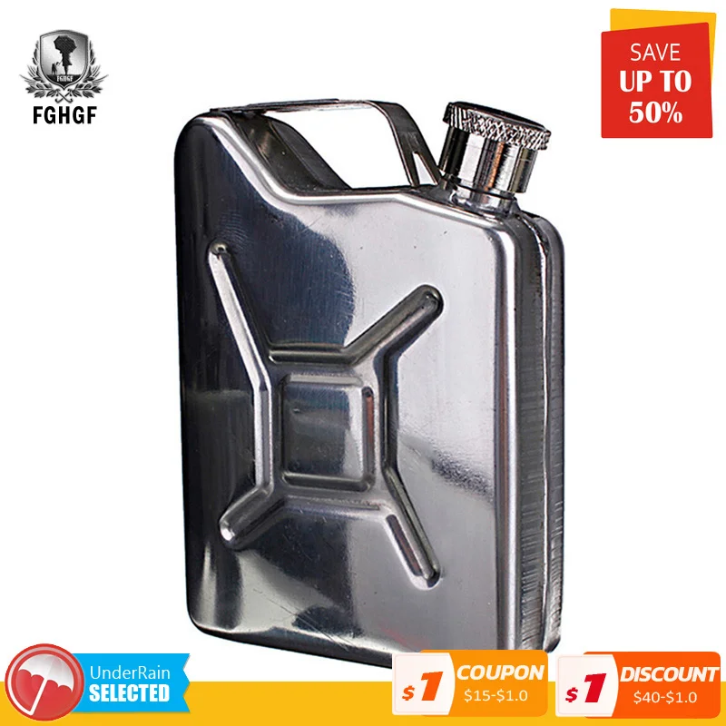 

5oz Creative Oil Can Liquor Whisky Flagon Portable Stainless Steel 304 Alcohol Can Hip Flask Alkohol Beer Whiskey Bottle