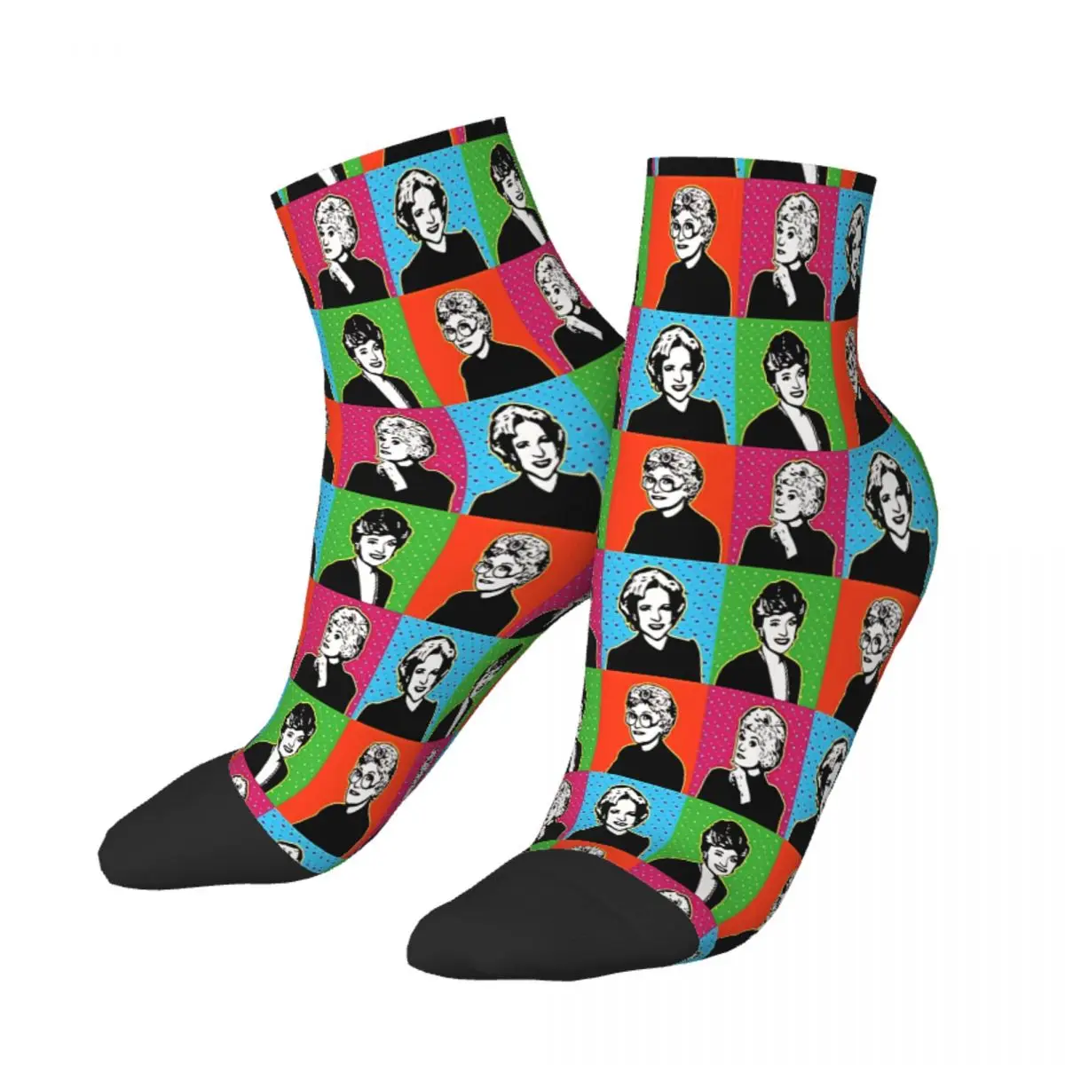 

Golden Girls Pop Art Ankle Socks Male Mens Women Winter Stockings Polyester