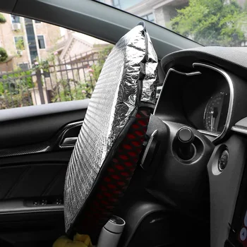 Car Steering Wheel Sun Shade Cover Universal Steer Wheel Sun Protection Heat Reflective Cover Protector Cover Interior Parts 1