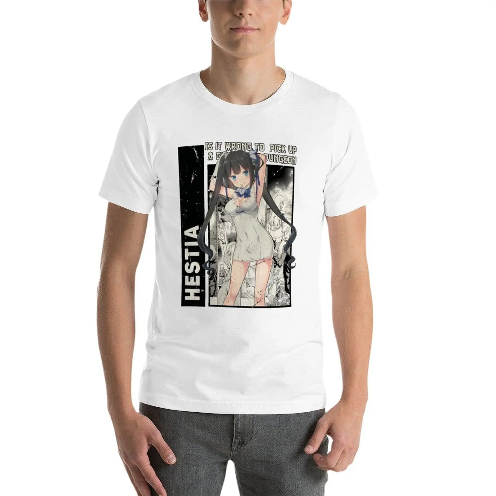 New Hestia, Danmachi T-Shirt oversized t shirt animal print shirt for boys hippie clothes anime clothes t shirts men