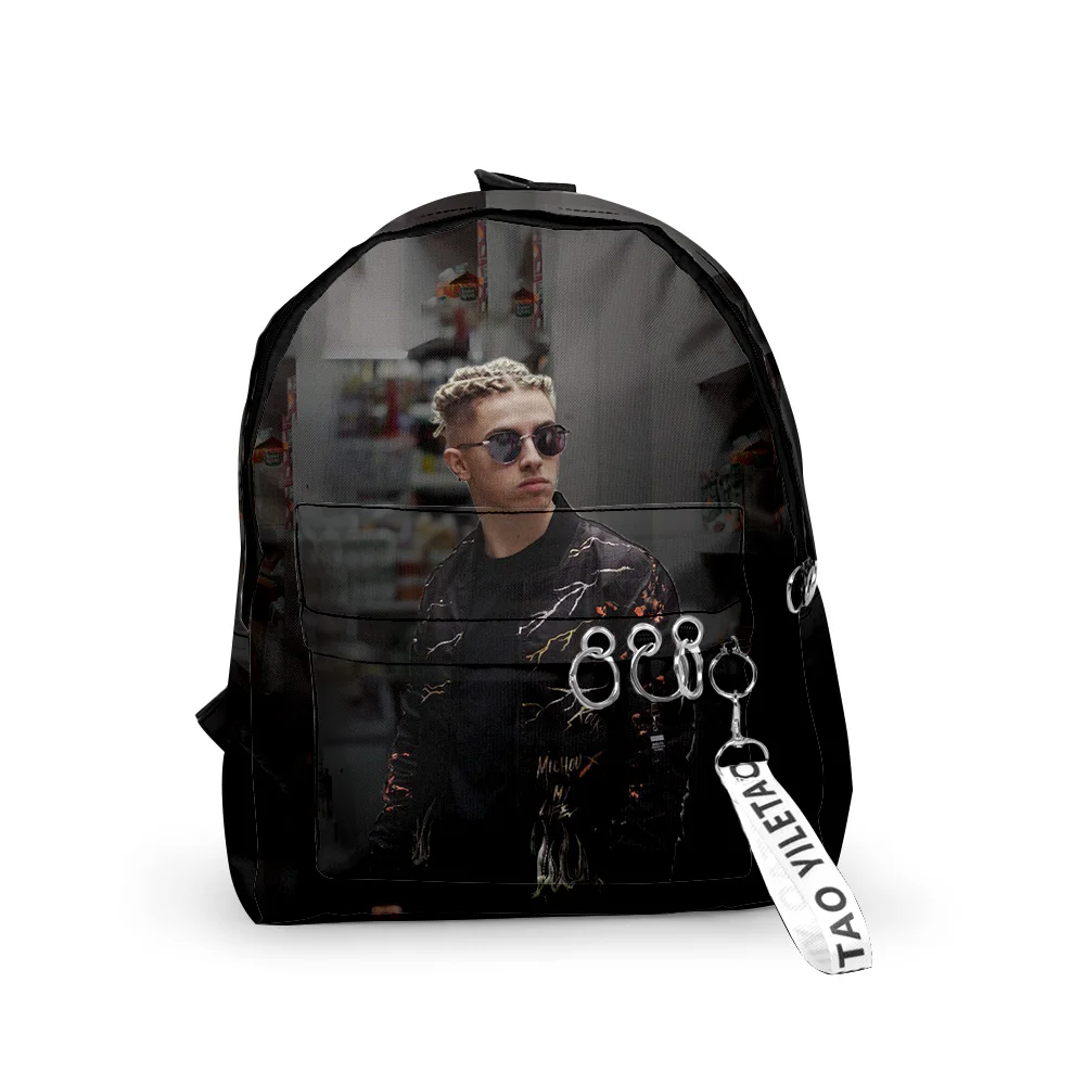 Classic Michou Notebook Backpacks Boys/Girls pupil School Bags 3D Print Keychains Oxford Waterproof Funny Cute Small Backpacks