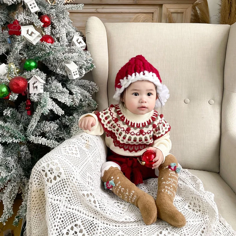 Knitted Christmas Baby Christmas Sweater Dress Winter Baby Boys