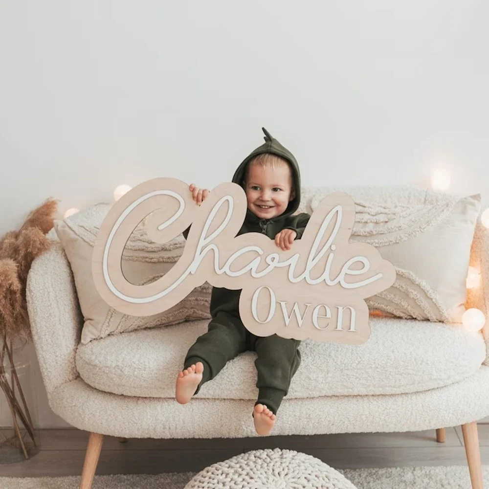 Personalized Name Sign Wedding Name Party Sign Custom Birthday Baby Gifts Nursery Sign Wooden Child Room